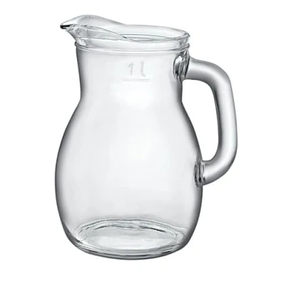 Obrázek Bormioli Rocco Jug, 33.75 Ounce, Set of 6 Glaskanne 146160 mu3321990 Bistrot Karaffe 1.0 /, Glas, Durchsichtig, one Size