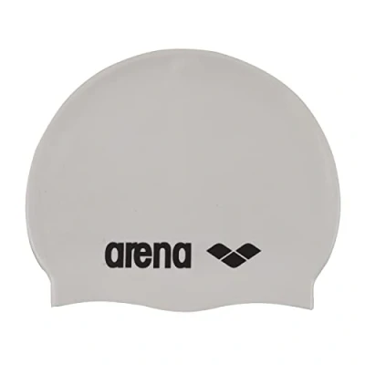 Obrázek ARENA Unisex klasická silikonová koupací čepice pro dospělé, bílý lak (15), jednotná velikost EU