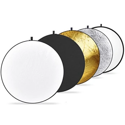 Obrázek Neewer Fotografische Beleuchtung Reflektor Disc mit Bag durchscheinend, Silber, Gold, weiß, und Schwarz 109 cm