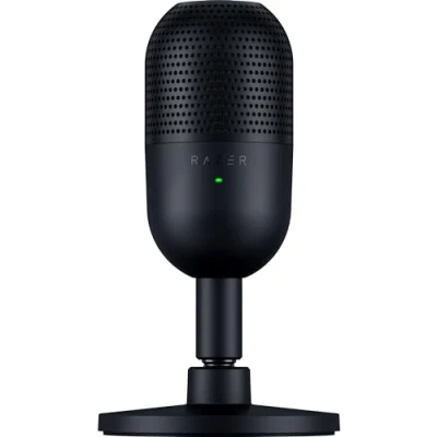 Obrázek Razer Seiren V3 Mini Ultrakompaktes USB Mikrofon (14mm Supernieren Kondensatormikrofon, Tap to Mute Sensor mit LED Anzeige, integrierter Stoßdämpfer, Plug and Play Design) Schwarz