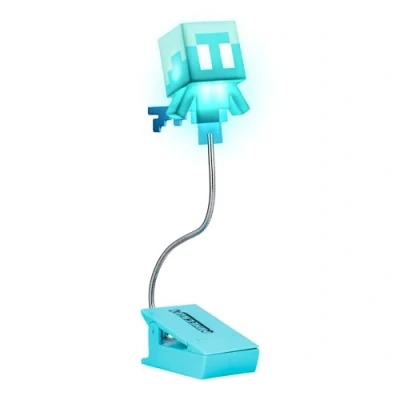 Obrázek Minecraft Paladone Allay lampa na knížku k upnutí, oficiálně licencovaná lampička čtení, design lampy s flexibilním kabelem, hlavou ve tvaru Allay, 3 světelné režimy, provoz baterie