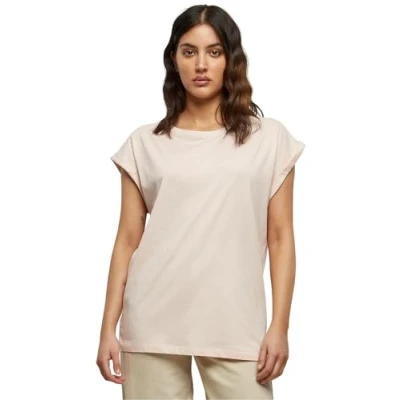Obrázek Urban Classics Extended Shoulder Jednoduché tričko, Ženy, Velikost: Medium, Pink