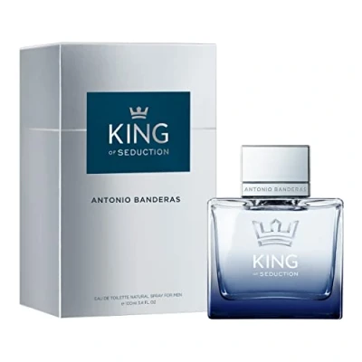 Obrázek Antonio Banderas Perfumes King of Seduction Eau de Toilette Spray pro muže, mužský, intenzivní a energetická vůně s bergamotem jablkem 100 ml
