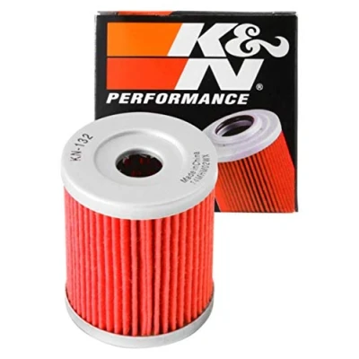 Obrázek K&amp;N Olejový filtr Powersports kartuše 44 x 54 mm kompatibilní se Suzuki, Beta, Yamaha, SYM (KN 132), červený