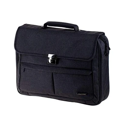 Obrázek LIGHTPAK taška na laptop 46145 Motion, notebook pro 17&quot; laptopy, přes rameno z polyesteru 600D s přihrádkou organizér, obchodní taška, antracitová, šedá, cca 34 x 43 12 cm,