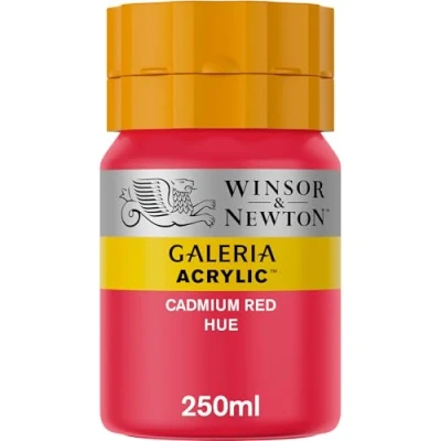 Obrázek Winsor &amp; Newton Akrylová barva Galeria 2137095, vysoká pigmentace, stálý na světle, máslová konzistence, tuba 250 ml kadiová červená