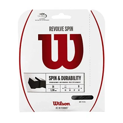 Obrázek Wilson Unisex Tennissaite Revolve Spin, schwarz, 12,2 Meter, 1,30 mm, WRZ957000