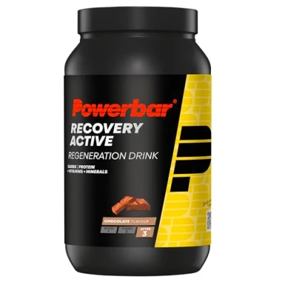 Obrázek Powerbar Recovery Active Chocolate 1210g regenerations Whey Drink se sacharidy, hořčíkem a zinkem