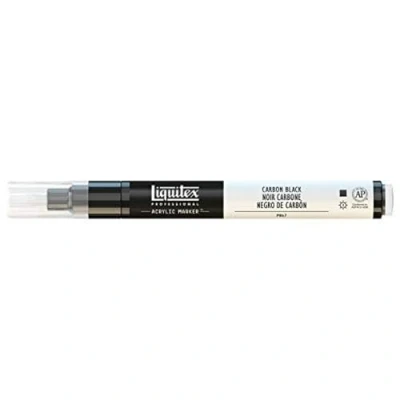 Obrázek Liquitex 4620337 Professional Paint Marker, akrylový popisovač s vysoce pigmentovanou akrylovou barvou na bázi vody pro vnitřní a venkovní použití, jemná špička karbonová černá