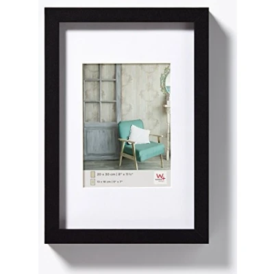 Obrázek walther design Rámeček černý 20 x 30 cm pravé sklo Stockholm dřevěný rám EA030B