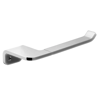 Obrázek TATAY WC Rollenhalter ohne Deckel für Papier flach, aus matt eloxiertem Aluminium, Doppelbefestigungssystem, Schrauben und Klebe &amp; Fix System, Bohren. Maße 7 x 3 16,5 cm