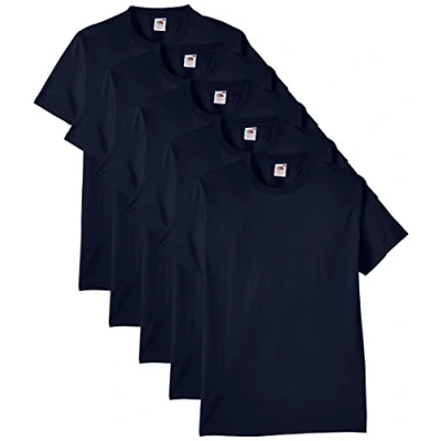 Obrázek Fruit of the Loom Pánské tričko 5dílné balení Heavy Cotton M L XL XXL 3XL různé sady barev, Modrá (námořnická)