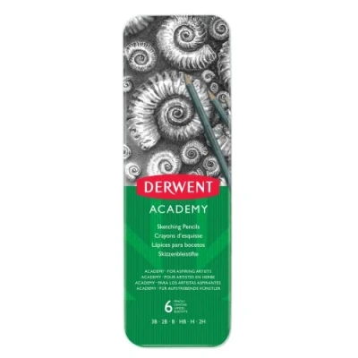 Obrázek Derwent Skicovací tužky v kovové krabičce 6 kusů