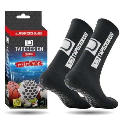 Obrázek Tapedesign &quot;Classic protiskluzové fotbalové ponožky s pogumovanými nopky (unisex), Tmavě šedá