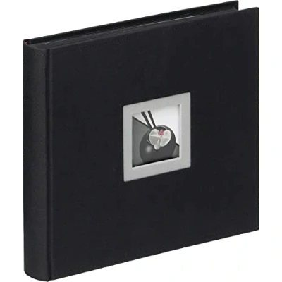 Obrázek walther design Fotoalbum černé 26 x cm lněné s vyraženým krytem, Black and White FA 209 B