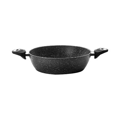 Obrázek IBILI Bratpfanne mit 2 Henkeln Natura, 32 cm, Aluminium, Anti Haft Beschichtung im Stein Stil, geeignet für Induktion