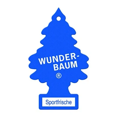 Obrázek WUNDER BAUM Osvěžovač vzduchu do auta I přívěsek pro dlouhotrvající vůni v autě nebo doma sportovní svěžest, 1 kus