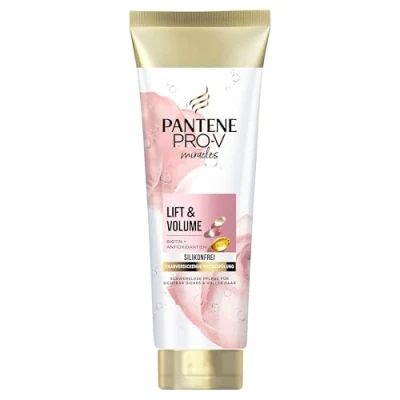 Obrázek Pantene Pro V Lift &amp; Volume pečující kondicionér na vlasy s biotinem, bez silikonu 160 ml. Miracles kondicionér, obohacený o antioxidanty. Viditelné silnější a plnější