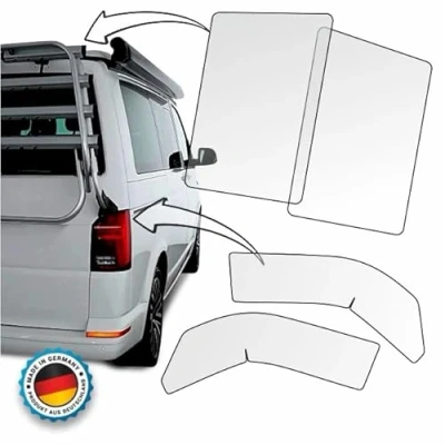 Obrázek LACKSCHUTZSHOP Ochranná fólie na lak vhodná pro zadní nosič jízdních kol VW T6 / T6. 1 transparentní dveří zavazadlového prostoru Volkswagen a