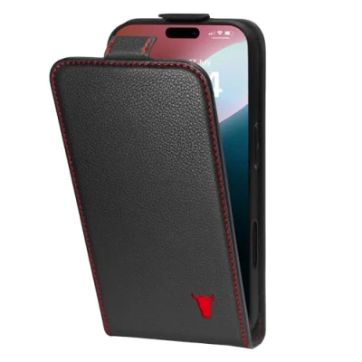 Obrázek TORRO Skládací pouzdro kompatibilní s iPhone 16 Pro Premium kožené přihrádkami na karty (kompatibilní oficiálními nabíječkami MagSafe) černé