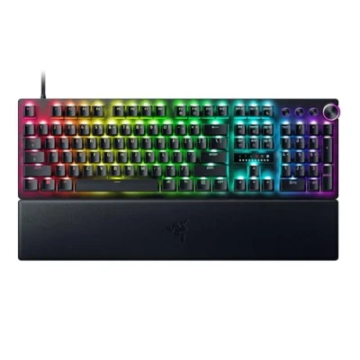 Obrázek Razer Huntsman V3 Pro analogová optická e sportovní klávesnice bez číselné Snap Tap &amp; Rapid Trigger (digitální otočný regulátor a ovládací tlačítko, klávesy Doubleshot PBT) rozložení USA