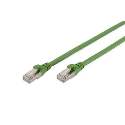 Obrázek DIGITUS LAN kabel Cat 6A 2 m PUR síťový nádobí S/FTP odolný vůči oleji a UV záření kompatibilní s 6 zelený