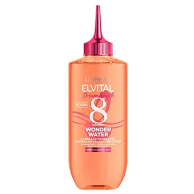 Obrázek L&#039;Oréal Paris Elvital vlasová kúra pro hladké vlasy, bez silikonů, účinků k opláchnutí, Dream Length 8 sekund Wonder Water Lamellar tekutina, 1 x 200 ml