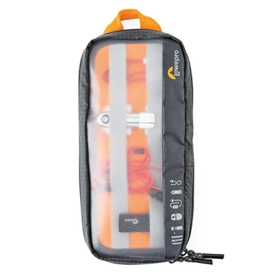 Obrázek Lowepro GearUp Pouch Medium, Travel Essentials Case, cestovní taška na PC kabel, adaptér, baterie, nabíječky a USB flash disky, příslušenství pro notebook, vyrobená z recyklovaného