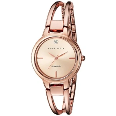 Obrázek Anne Klein Damen Armbanduhr mit echtem Diamant Zifferblatt, AK/2626RGRG