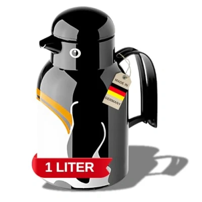 Obrázek Helios Termoska Thermo Bird Pinguin 1 l 6 h teplé udržuje nápoje a studené snadné dávkování s nálevkou na zobák robustní plast