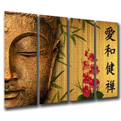 Obrázek Nástěnný obraz Buddha, uvolnění, zóna, meditace, 131 x 62 cm, dřevěný tisk XXL formát umělecký tisk, ref.26066