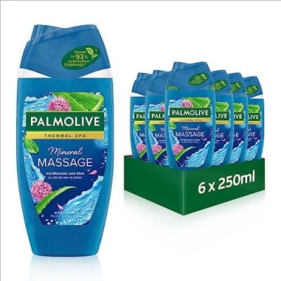 Obrázek Palmolive sprchový gel Thermal SPA minerální masáž 6 x 250 ml s mořskou solí, extraktem z aloe a éterickým olejem