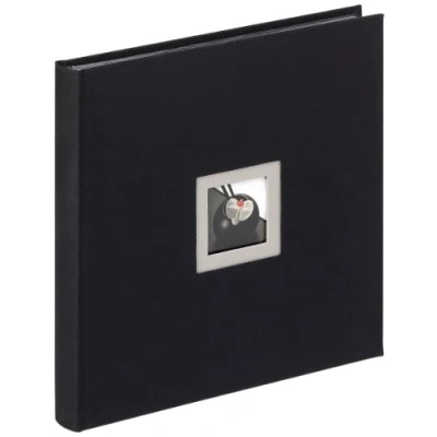 Obrázek walther design Fotoalbum černé 30 x cm len s vyraženým krytem, Black and White FA 217 B