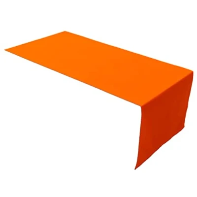 Obrázek Lemos Home Vysoce kvalitní stolní běhoun na stůl ze 100% bavlny kolekce Koncept, barva a velikost volitelná (běhoun 45 x 150 cm, oranžová)