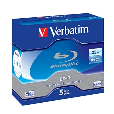 Obrázek Verbatim BD R Single Layer 6násobná rychlost hoření, Printable Surface Scratchguard Plus, 5 kusů