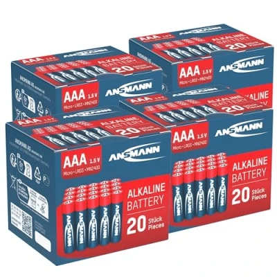 Obrázek ANSMANN alkalická baterie Micro AAA / LR03 1,5 v Longlife úsporný balíček praktickém zásobním boxu 80 kusů