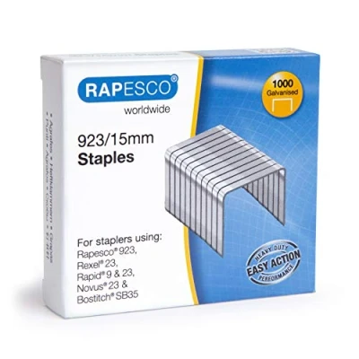 Obrázek Rapesco 1239 923/15 mm, typ 23 pozinkovaných sponek, 1000 kusů