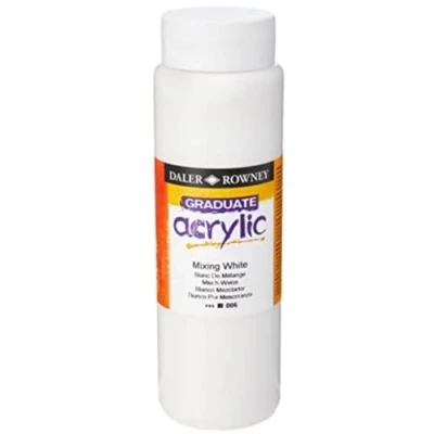 Obrázek Daler Rowney Akrylová barva Graduate, láhev 500 ml, smíšená bílá