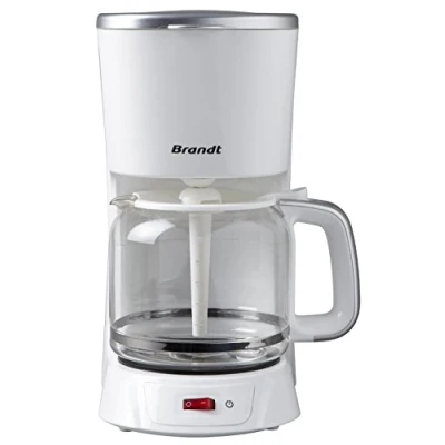 Obrázek Brandt CAF1318S Kaffeemaschine mit Timer, 1000 W, weiß/silber