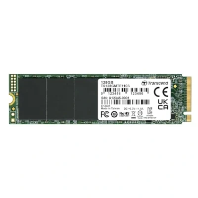 Obrázek Transcend 128GB PCIe™ Gen3 x4 M.2 SSD 2280 pro high end aplikace (hraní, digitální audio a video produkce atd.); rychlý přenos (až 1 700 / 400 MB/s) TS128GMTE110S
