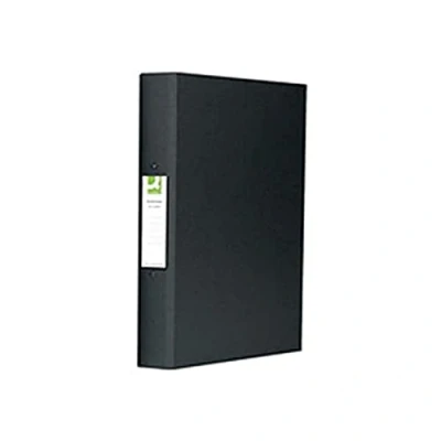 Obrázek Q Connect Kroužkový pořadač KF02005, 2 kroužky, A4, 25 mm, polypropylen, černý, 10 kusů