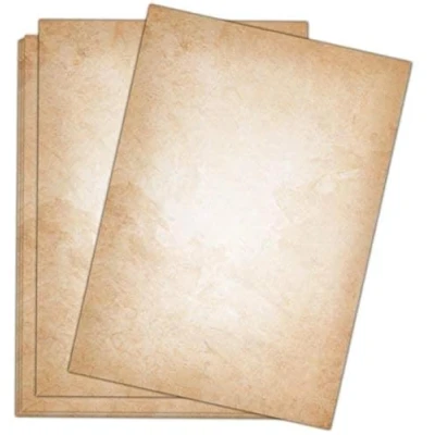 Obrázek Vintage dopisní papír světlý 50 listů formátu DIN A4 oboustranně potištěný v kvalitním papíru 120 g z Sophies Kartenwelt