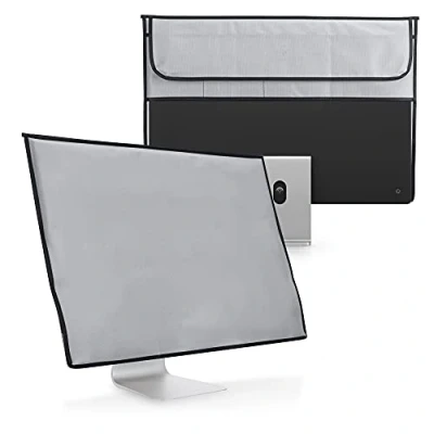 Obrázek kwmobile Pouzdro kompatibilní s Apple iMac 24&quot; přihrádkou pro Magic Keyboard, Mouse a kabelem světle šedé