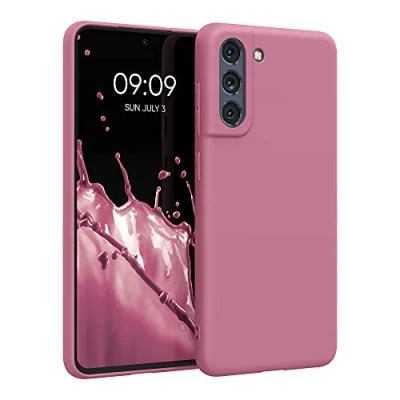 Obrázek kwmobile pouzdro kompatibilní se Samsung Galaxy S21 FE měkké TPU silikonové vhodné pro bezdrátové nabíjení Dark Rose