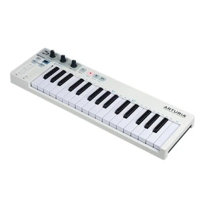 Obrázek Arturia Keystep přenosný MIDI ovladač, sekvencer a arpeggiator 32 tlačítek Slimkey, polyfoner Step it 8 paměťových míst, arpeggiátor s režimy, kompatibilní CV bílá