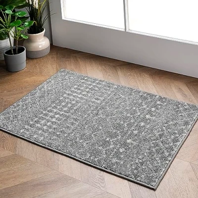 Obrázek nuLOOM Marokkanischer Blythe Teppich, 90 cm x 150 cm, Dunkelgrau
