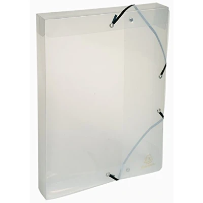 Obrázek Exacompta 5972E 1 Box na sešity s gumovými pásky Crystal z polypropylenu Zadní strana 4 cm Rozměry 25 x 33 pro dokumenty ve formátu A4 Barva se dodává smontovaná