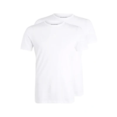 Obrázek Jack &amp; Jones Jacbasic CREW NECK TEE 2 PACK Tílko, Muži, Velikost: Large, White