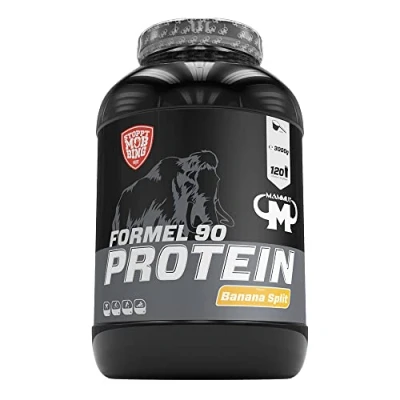 Obrázek Mammut Nutrition Složení 90 Protein, Banana Split, Protein Shake, 4složkové proteiny: Soy, Milk, Whey &amp; Egg 3000 g dóza