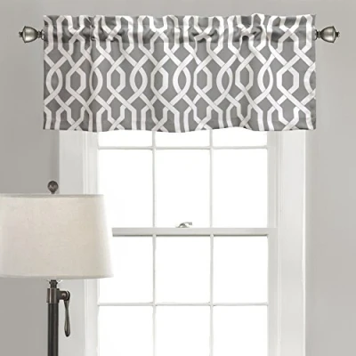 Obrázek Lush Decor Edward Gitter Verdunkeln Querbehang mit 2 Header Modern grau